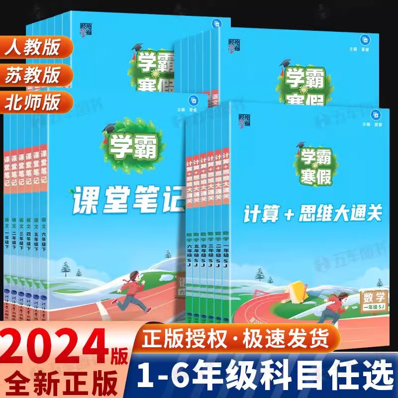 2024学霸的寒假衔接作业课堂笔记数学计算思维大通关同步训练习册
