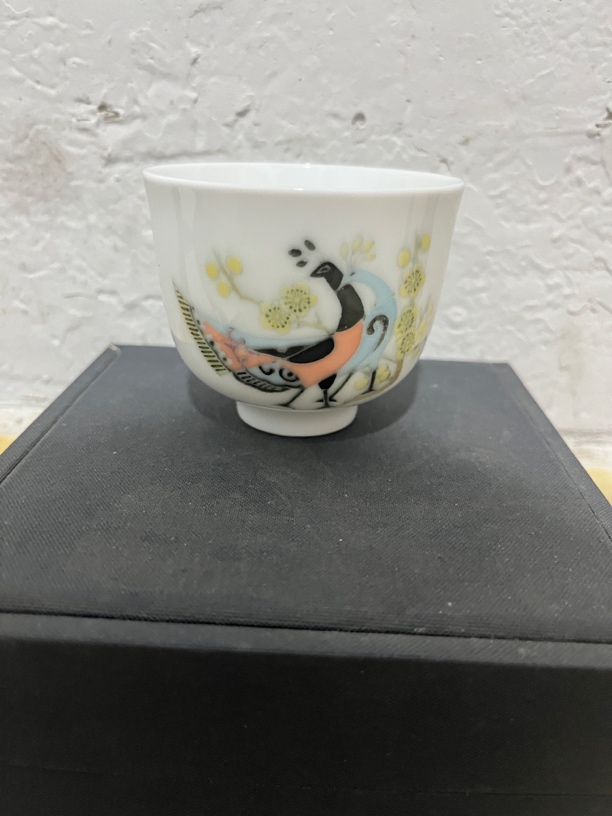 釉中彩陶瓷二缸杯