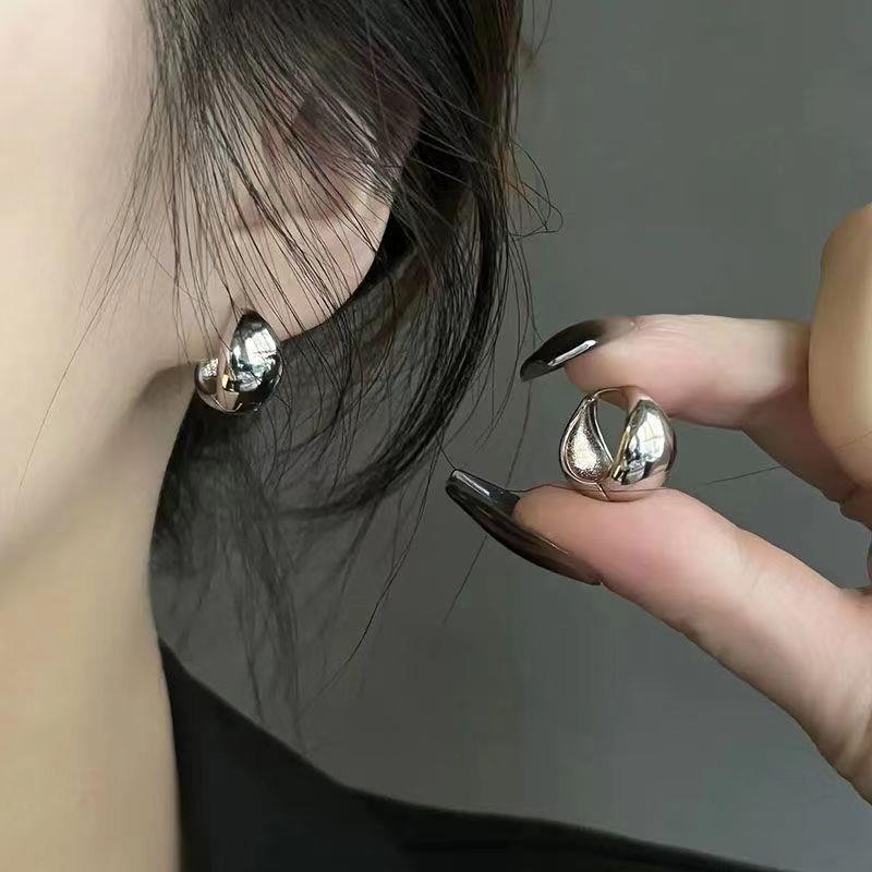 铜合金耳饰 个性简约开口金属耳圈耳扣冷淡风耳环女气质时髦新