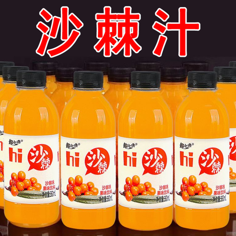 【厂家直销】趣小谗360ml*24瓶/12瓶沙棘汁果味饮料整箱批发畅饮