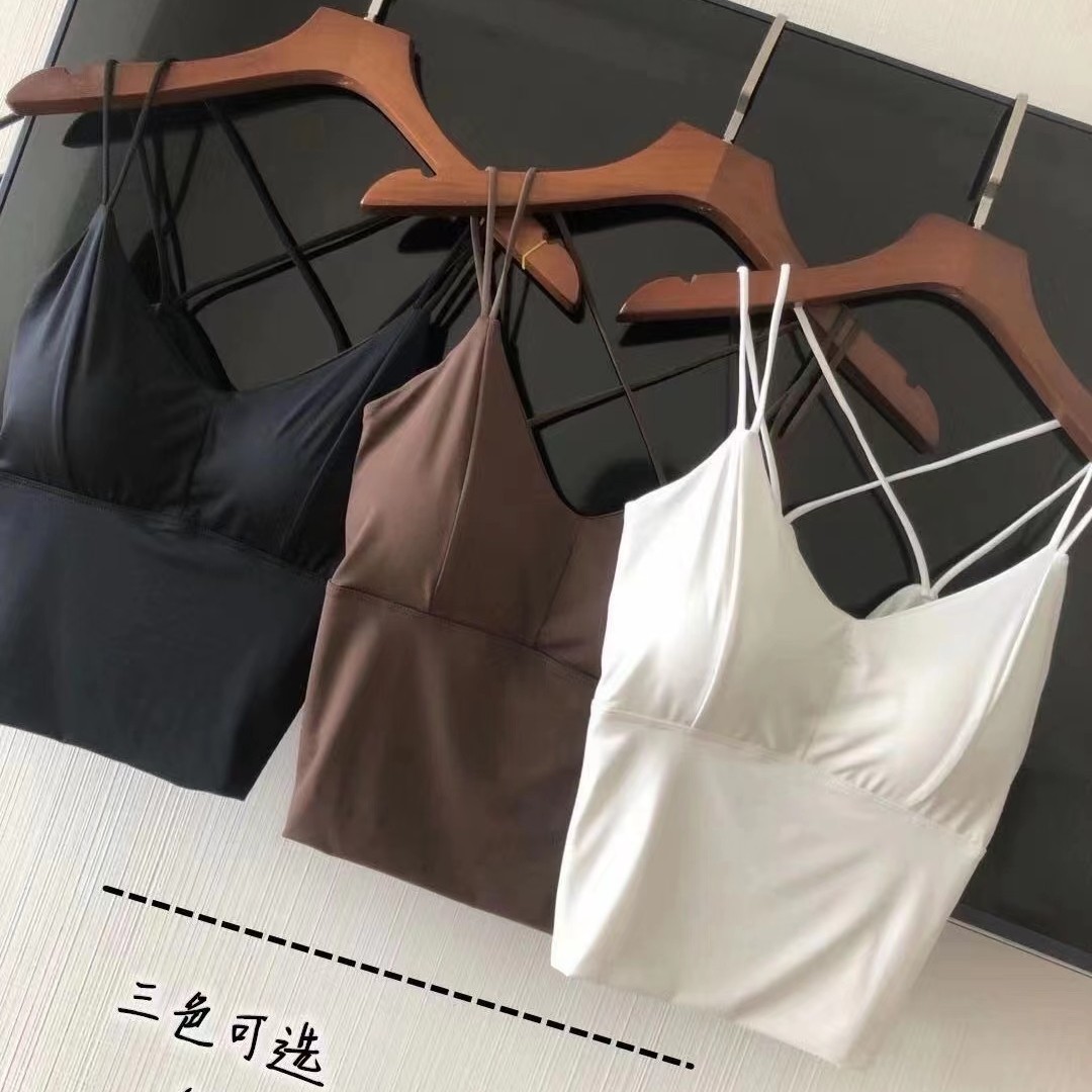 夏季冰丝交叉美背舒适透气防走光中长款抹胸内搭外穿吊带女士裹胸