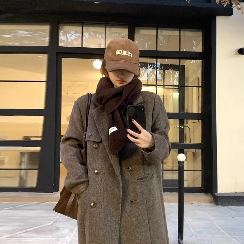 呢子大衣女秋冬高级感毛呢外套2025新款小个子加厚今年流行赫本风