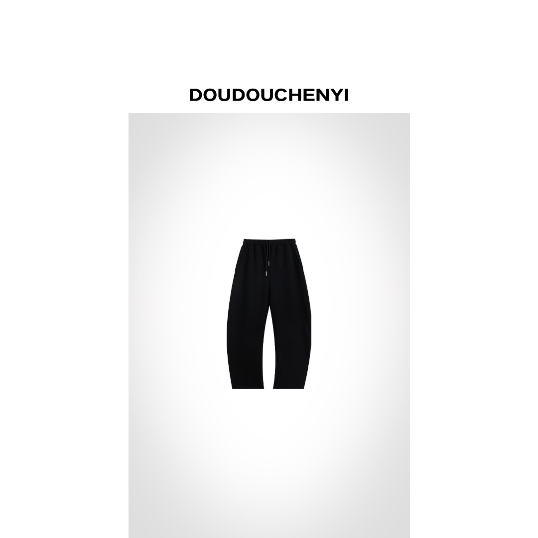 【DOUDOUCHENYI】时尚慵懒风松紧腰弯刀裤-24218