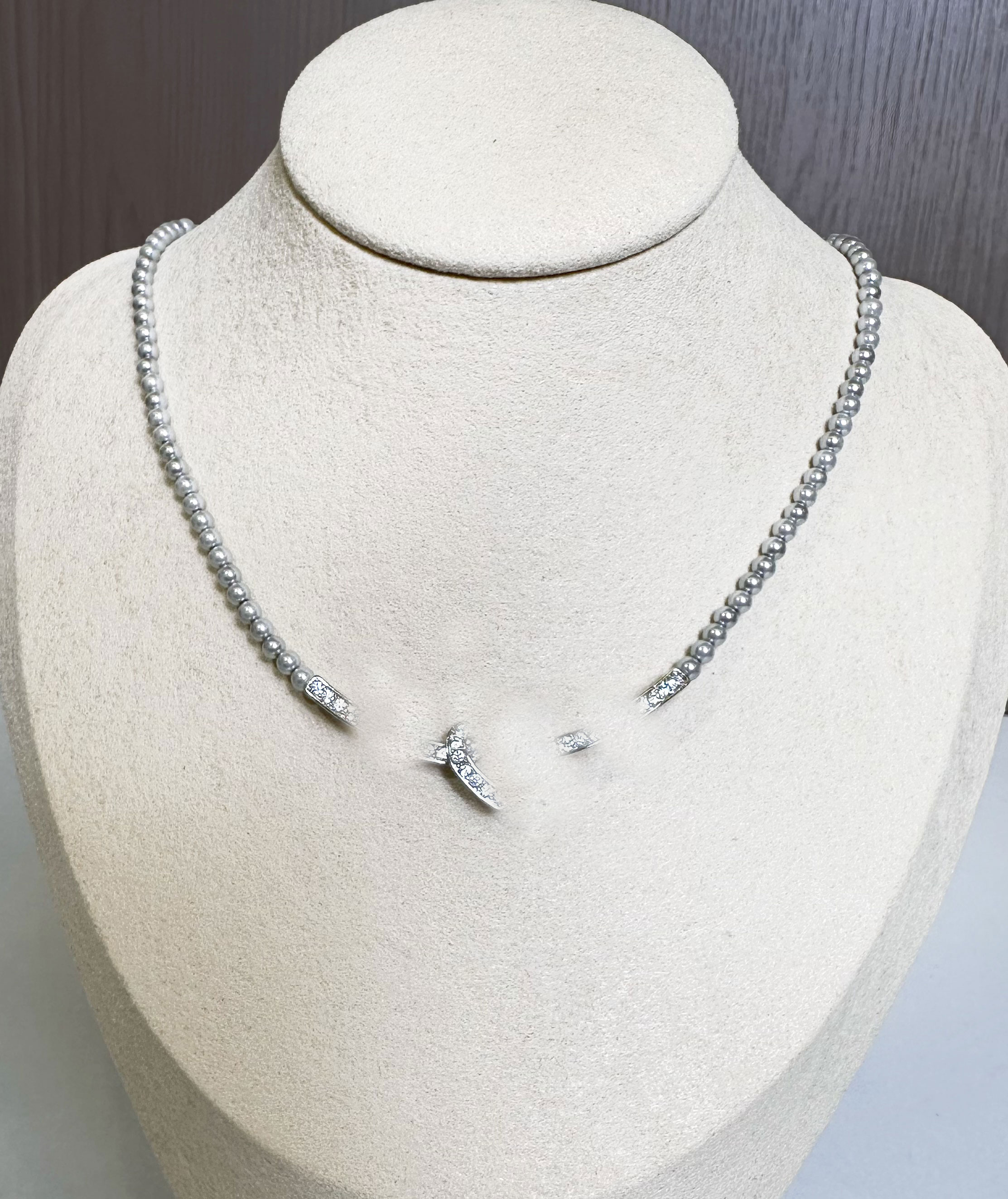 铜合金合成锆石项链 铜合金合成锆石项链  2213