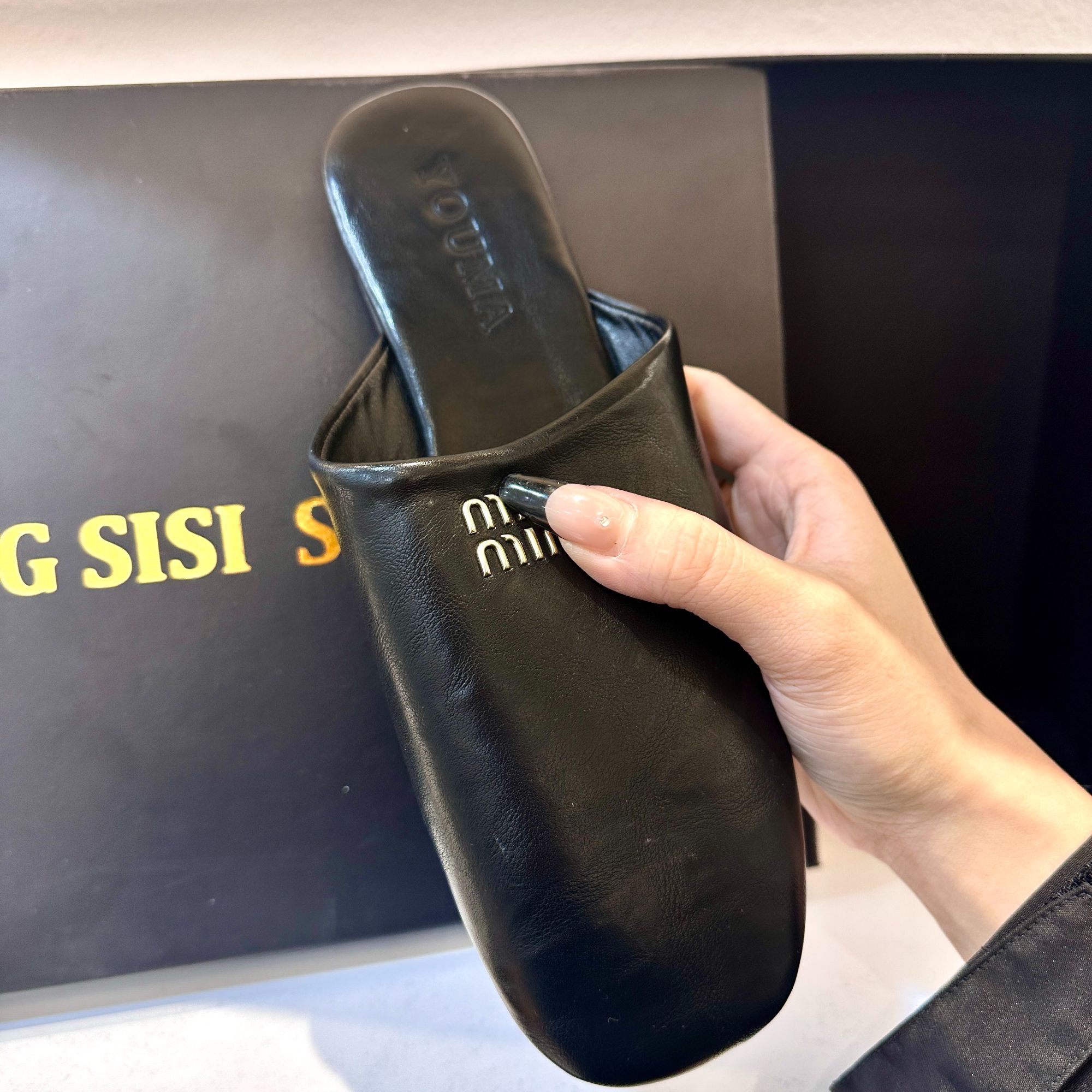 M家方头软底包头半拖鞋【脚肥脚宽脚高拍大一码】-5501