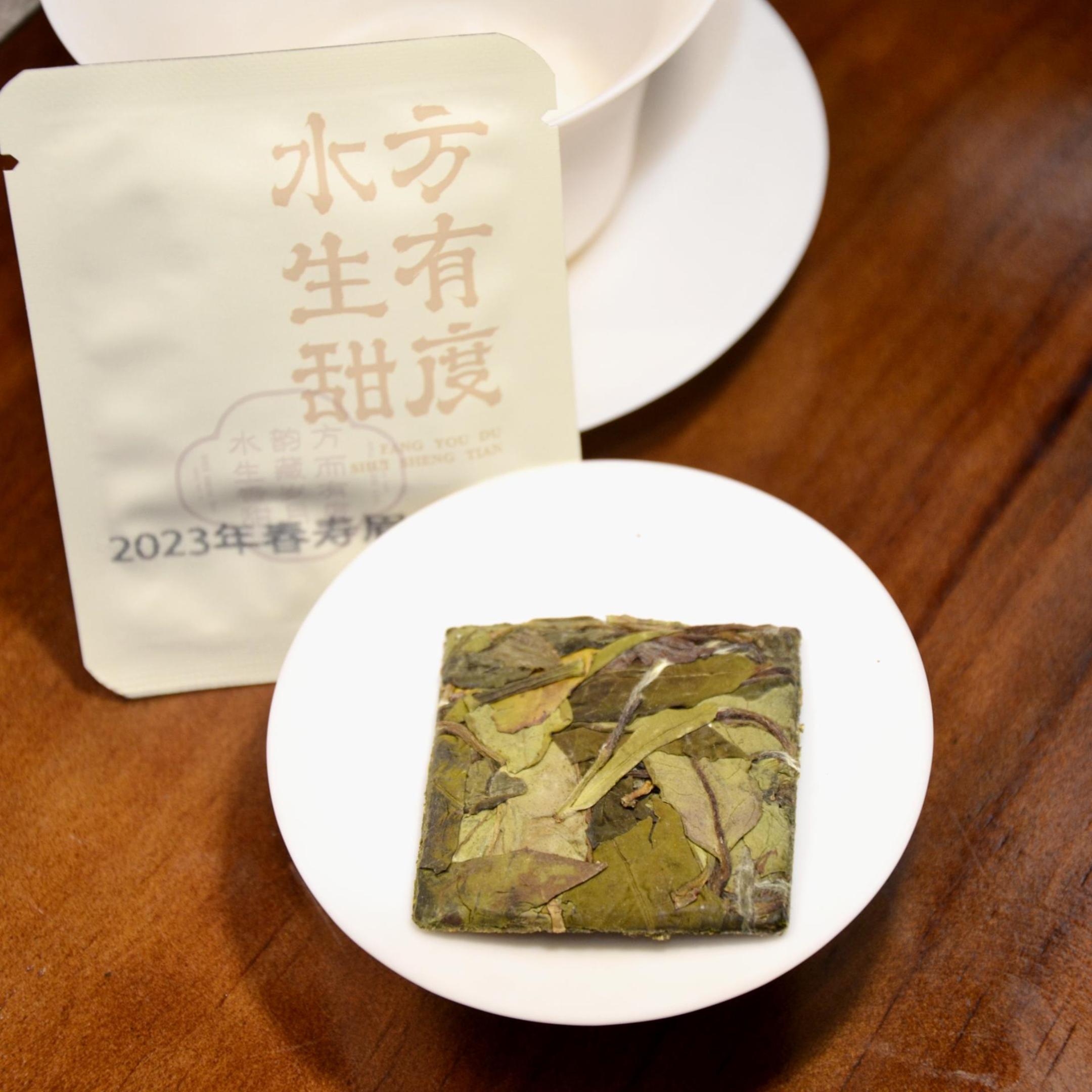 2023年春寿眉紧压饼干茶，便携独立包装一次一片冲泡简单方便香甜