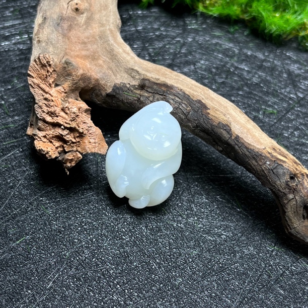 天然和田玉黑神话悟空猴子挂坠吊坠男士女士 时尚潮流百搭个性