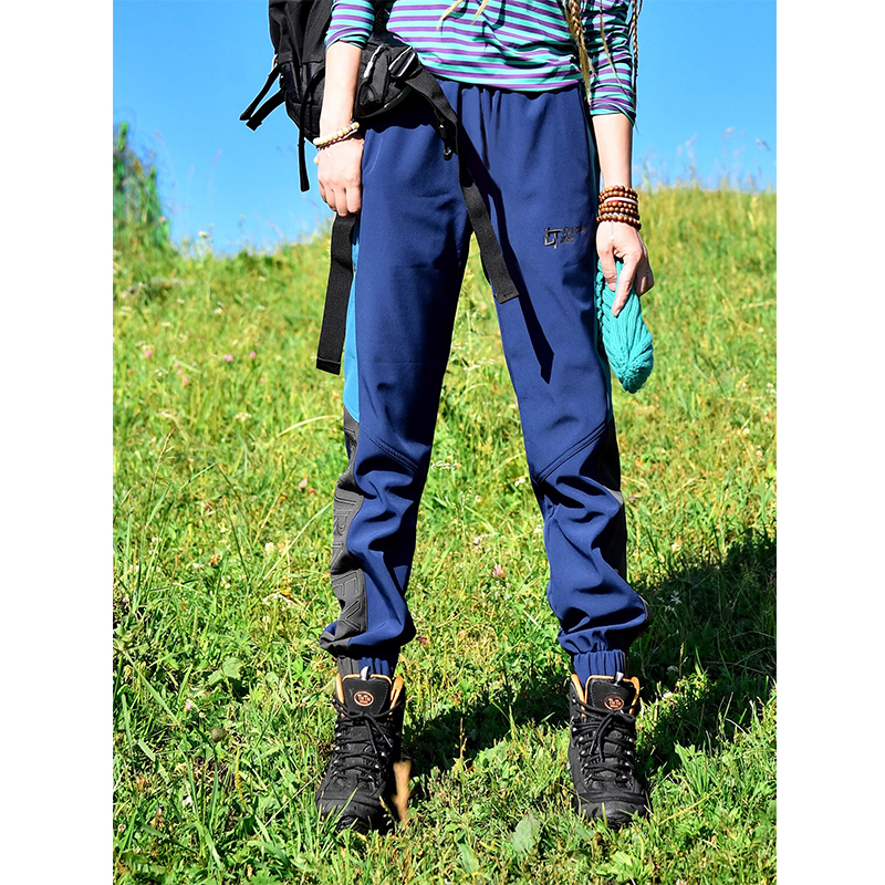 北京森林户外保暖搭子专业级防水防风透气束脚抓绒升级款软壳裤女