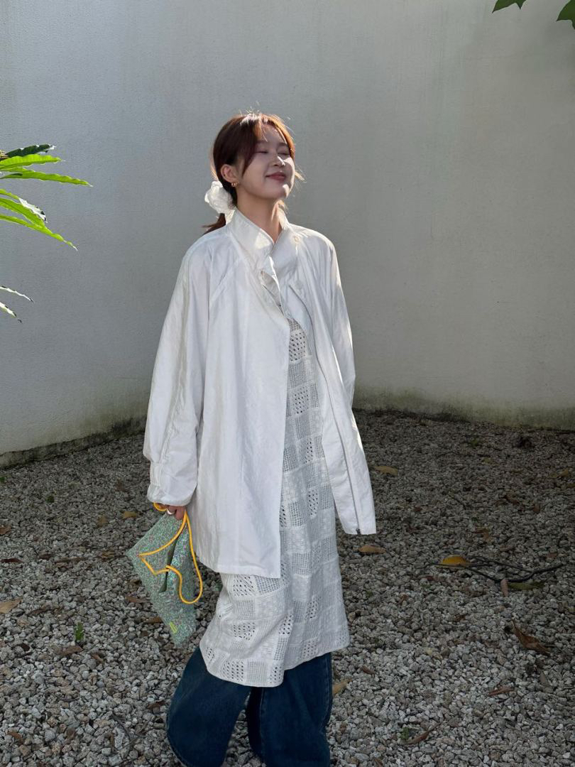 薄料企领反扣休闲风衣外套#65755