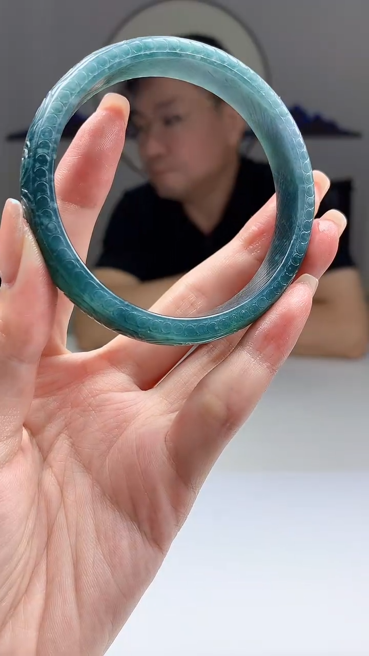 【闪购商品】翡翠颈饰未镶嵌JJ手镯66（58圈）-5125zm