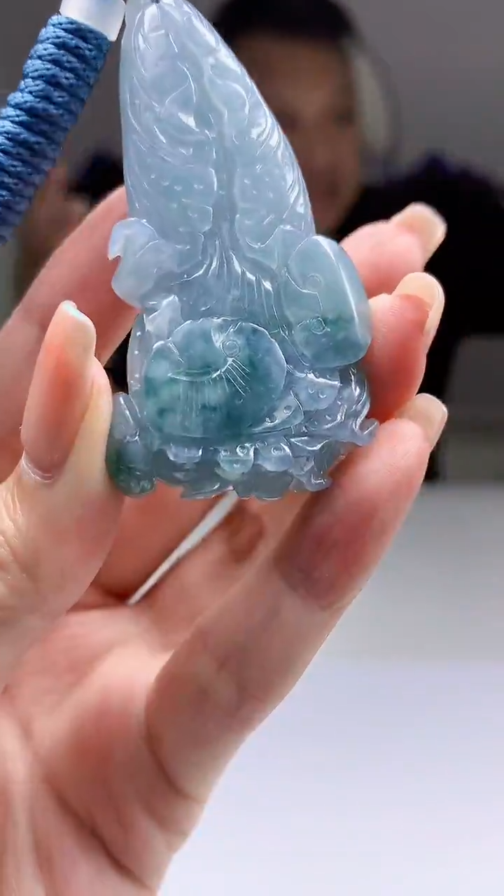 【闪购商品】定制翡翠未镶嵌毛货挂件白菜41-4969zm