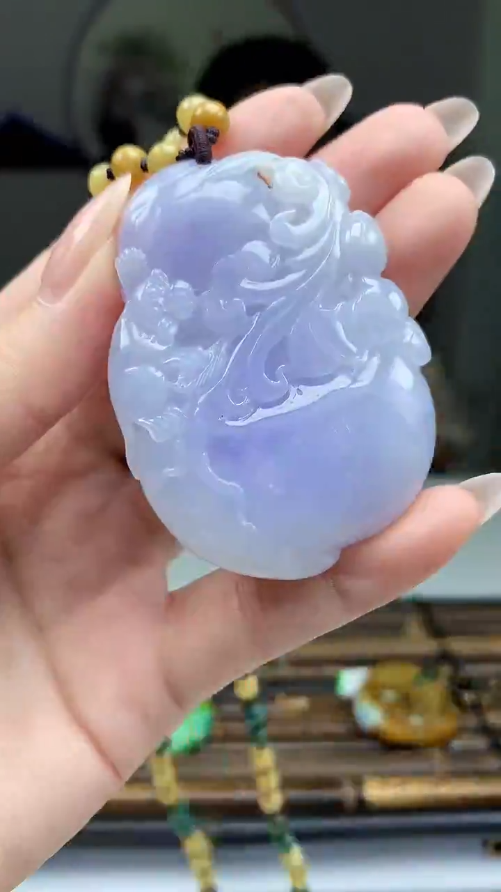 【闪购商品】定制翡翠未镶嵌5073ry-毛货灵猴献瑞160配珠链
