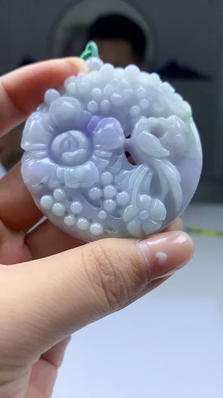 【闪购商品】定制翡翠未镶嵌3355ms-毛货254花鸟