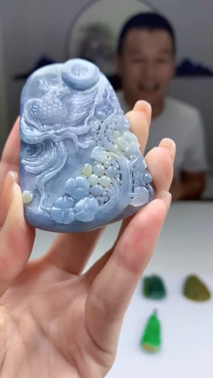 【闪购商品】定制翡翠未镶嵌毛货挂件-4905zm