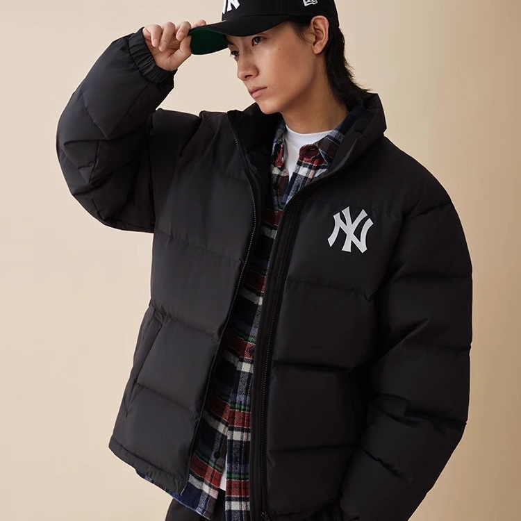 New Era x MLB 纽亦华秋冬梭织羽绒服男女同款鸭绒加厚外套面包服