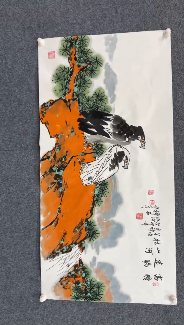 【闪购商品】绘画803-YCX-四尺横芒团宣双赢黑白双赢
