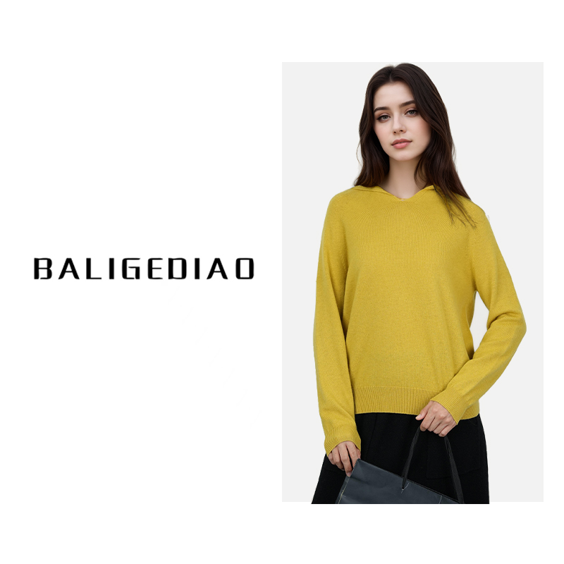 【天鹅湖帽衫】100羊毛无缝一体针织帽衫24120