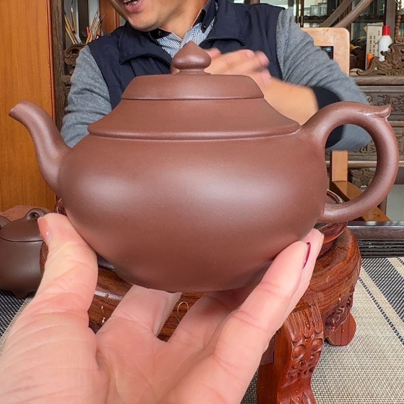 【闪购商品】紫砂茶壶300cc 老紫泥
