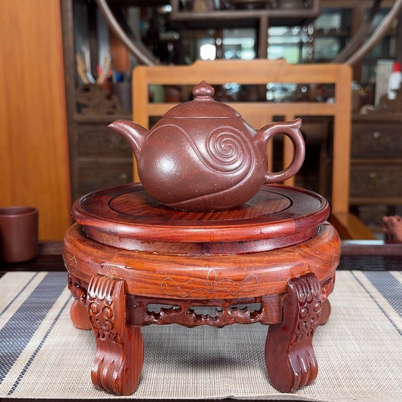 【闪购商品】紫砂茶壶260 文某革老紫泥