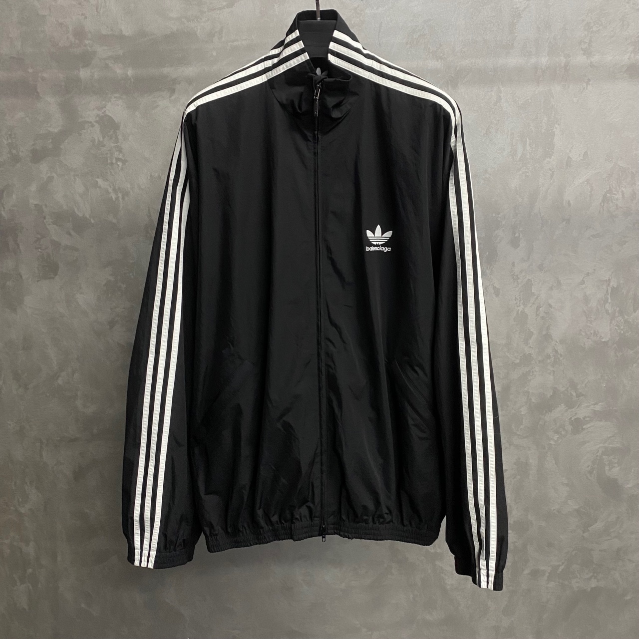 全新未使用 Balenciaga/巴黎世家 黑色条纹刺绣图案校服夹克/2/4
