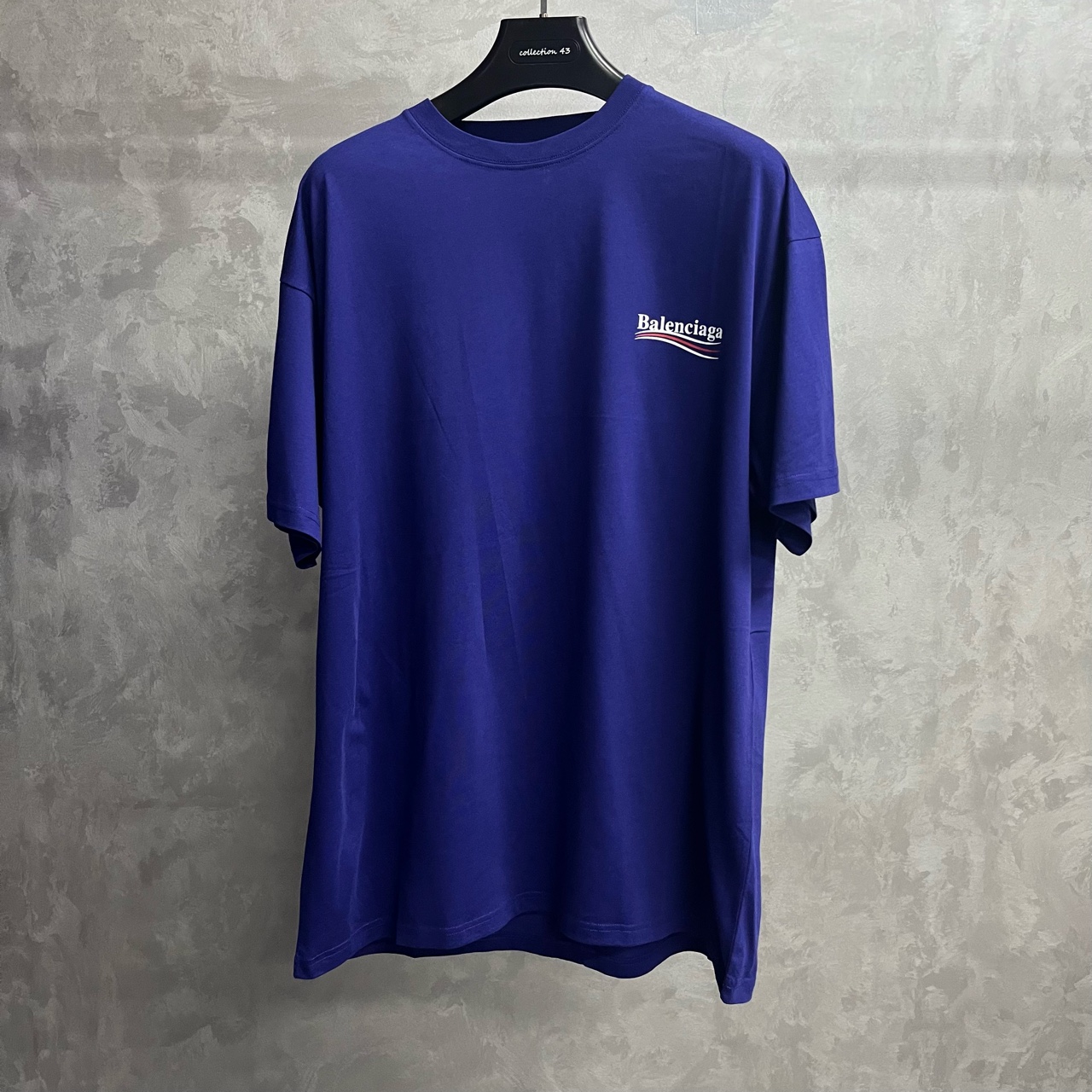 未使用 Balenciaga/巴黎世家 蓝色可乐印花图案短袖/M