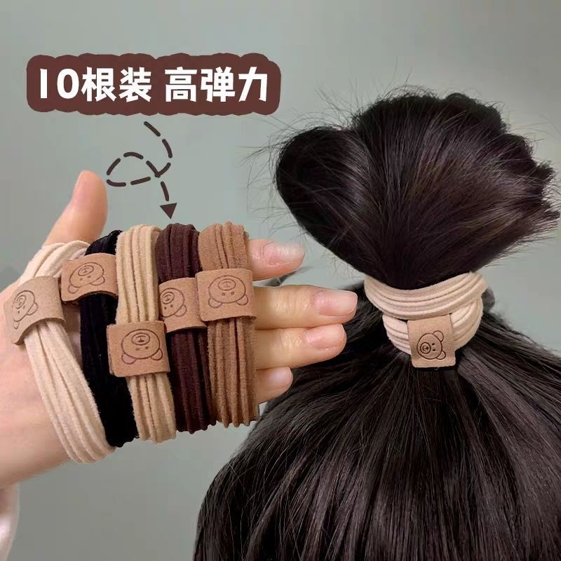 时尚可爱小熊头绳扎头发高弹力皮筋女新款发圈耐用丸子头饰皮套