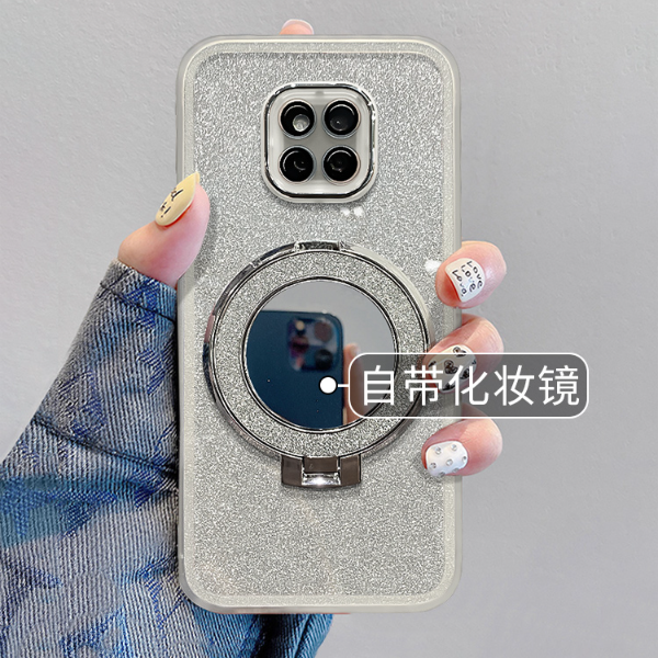 适用于OPPOReno5Pro满天星补妆镜支架镜头膜软硅胶手机壳女款