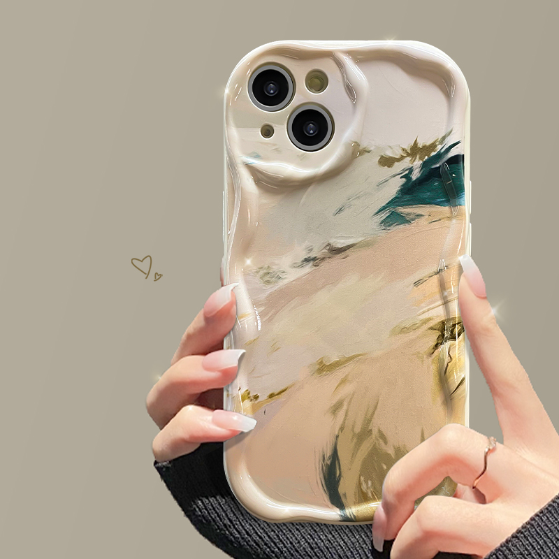 油画晕染苹果13华为/vivo/oppo/小米iPhone14promax小众ins手机壳