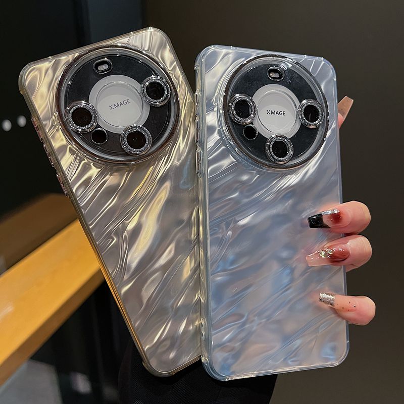 适用华为mate60 p70  苹果系列新款手机壳网红女款3D纹贴花防摔