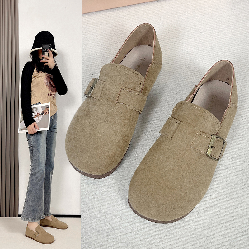 勃肯鞋女春季时尚休闲鞋2024新款平底外穿时尚