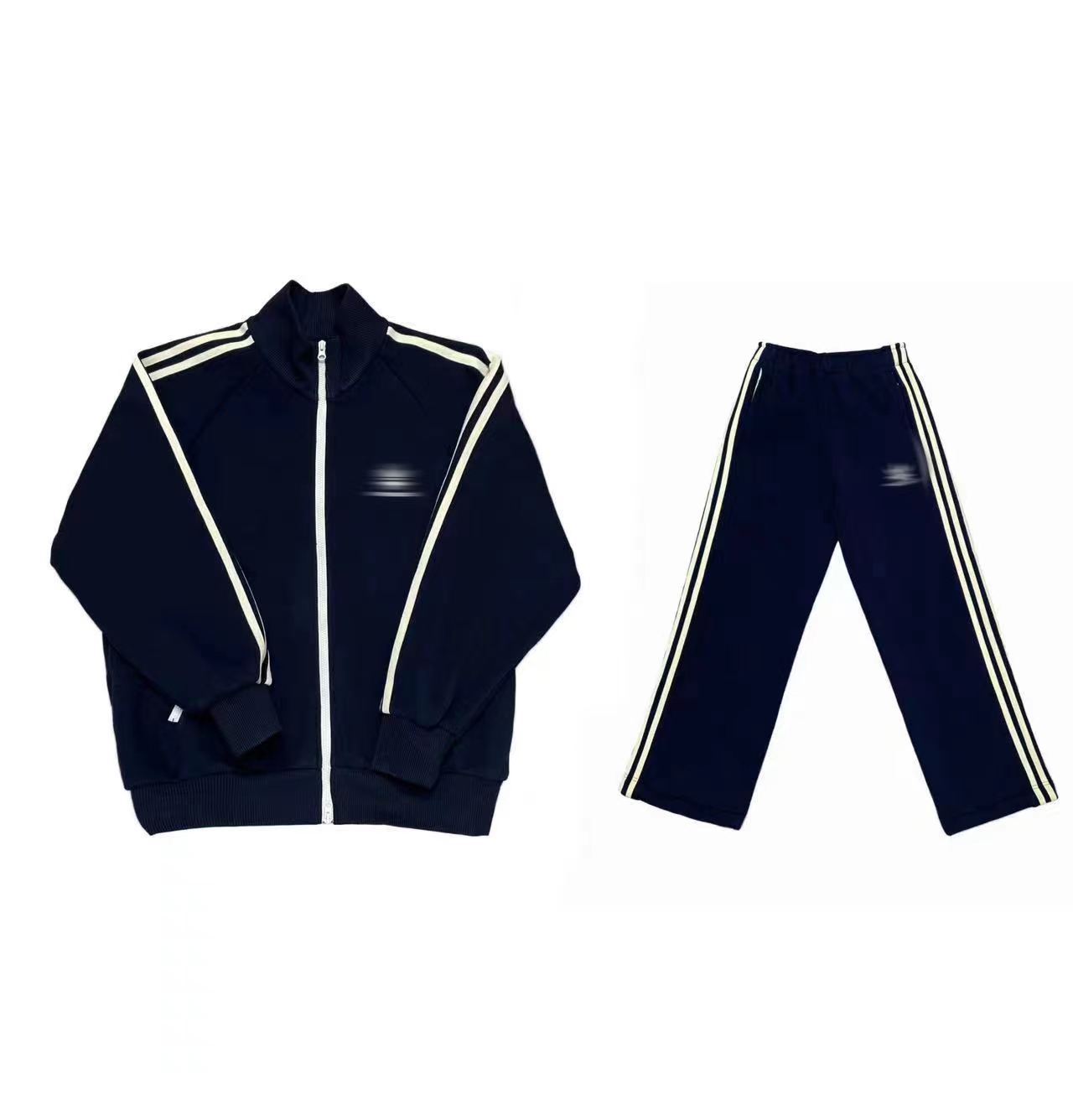 [MY]1111藏蓝色侧织带设计款百搭立领奥粒绒儿童套装（冬日）