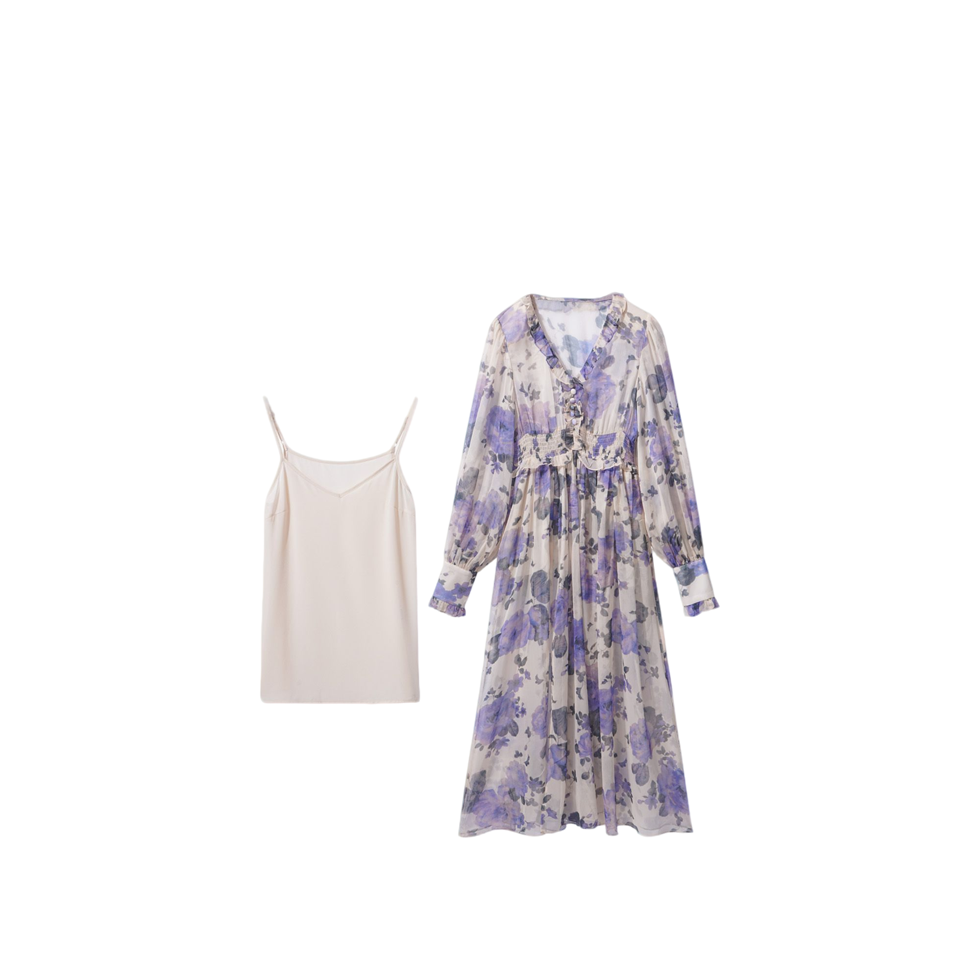 【龙哥专属】L7F10157CH 花海系列春季气质法式长款连衣裙 2579