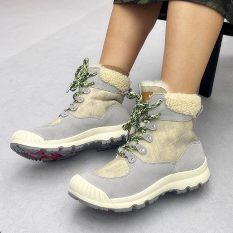 COZYSTEPS可至冬季雪地靴加绒皮毛一体鞋新款系带防滑雪地靴8131