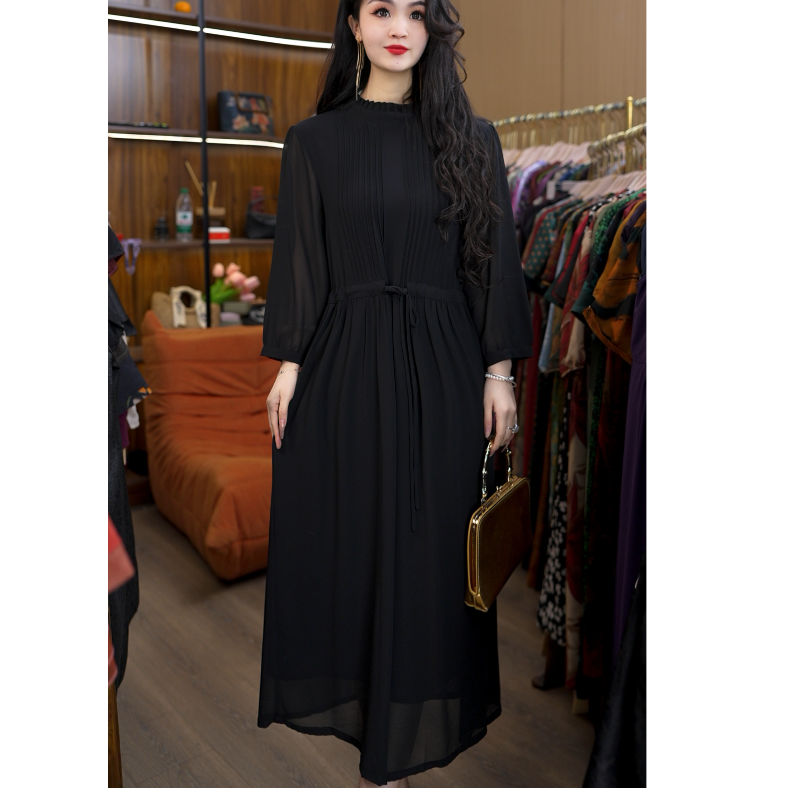 1055-36新款长袖连衣裙