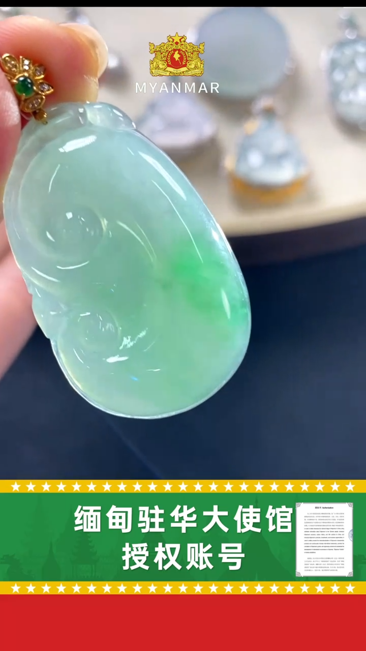 【闪购商品】翡翠颈饰18K金镶嵌如意1980多样式发1