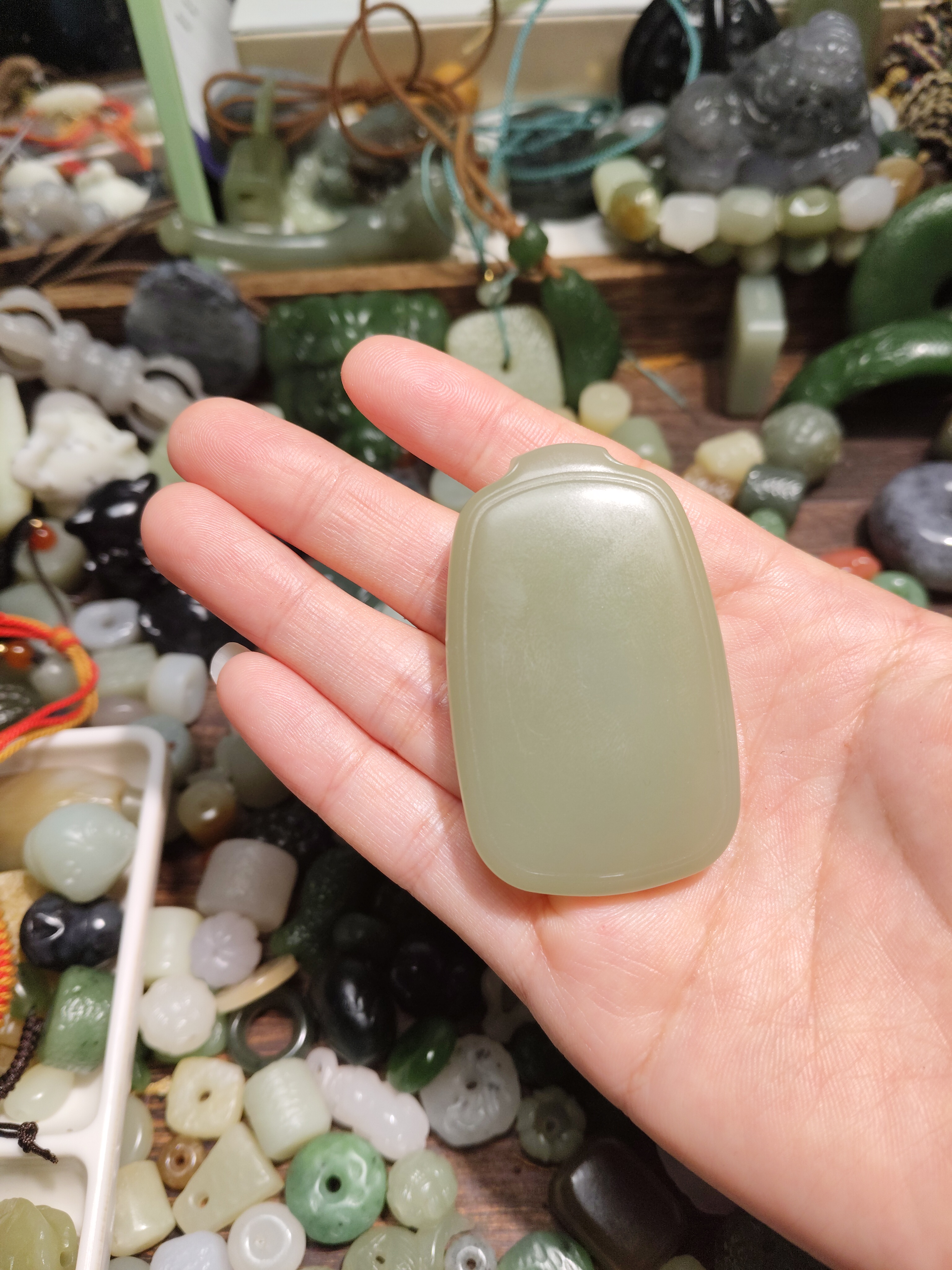 和田玉大牌子无事牌