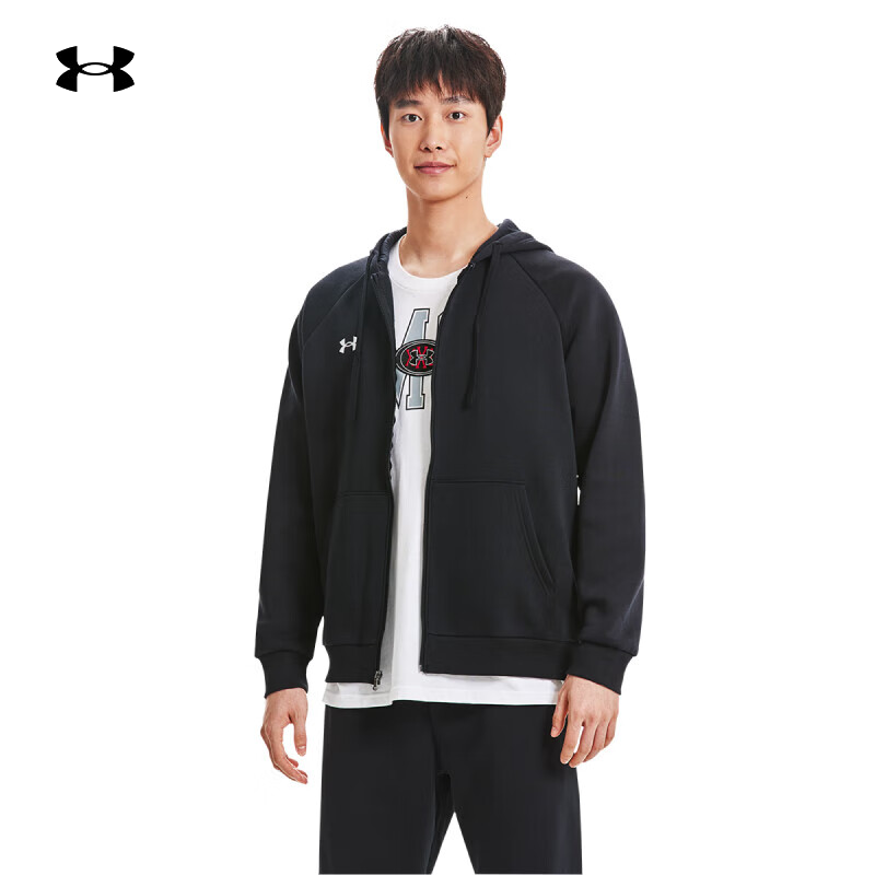 【达人专属】UA安德玛针织夹克男装冬季新款加绒健身训练运动外套