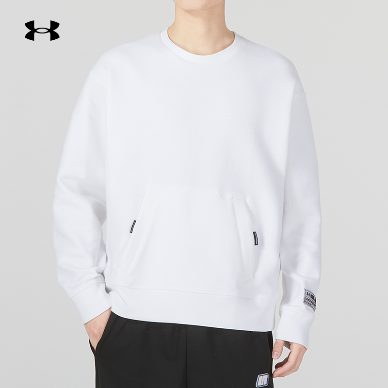 【正品】UA安德玛卫衣情侣新款时尚圆领休闲训练运动服上衣 1377172