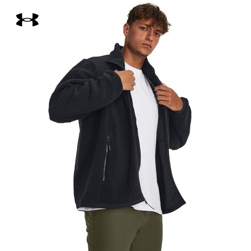 安德玛梭织夹克男装秋季休闲健身上衣户外训练服运动外套 1378845