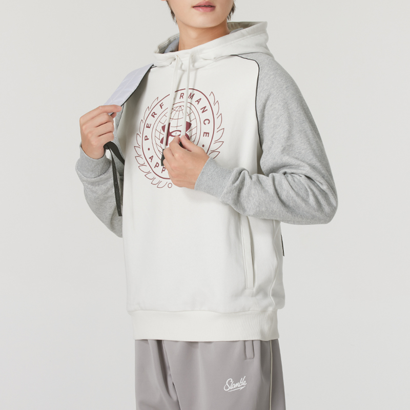 【正品】UA安德玛男装上衣新款连帽卫衣休闲加绒运动套头衫 1373831