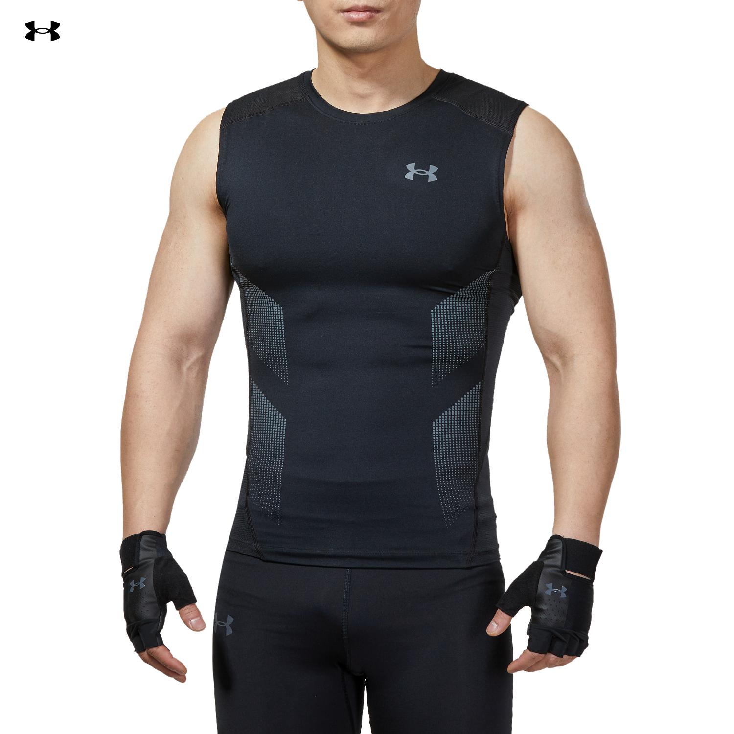 UA安德玛运动背心男装夏季新款训练无袖T恤紧身上衣健身衣1362451