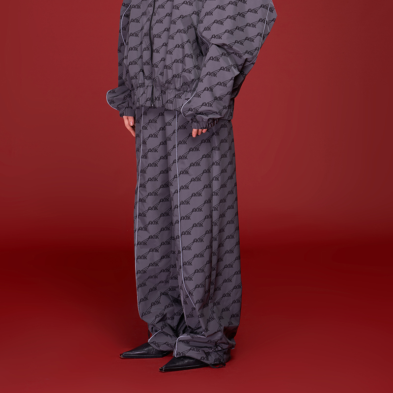 芦芦×AKTK   LOGO印花宽松运动裤6C3M1233H903