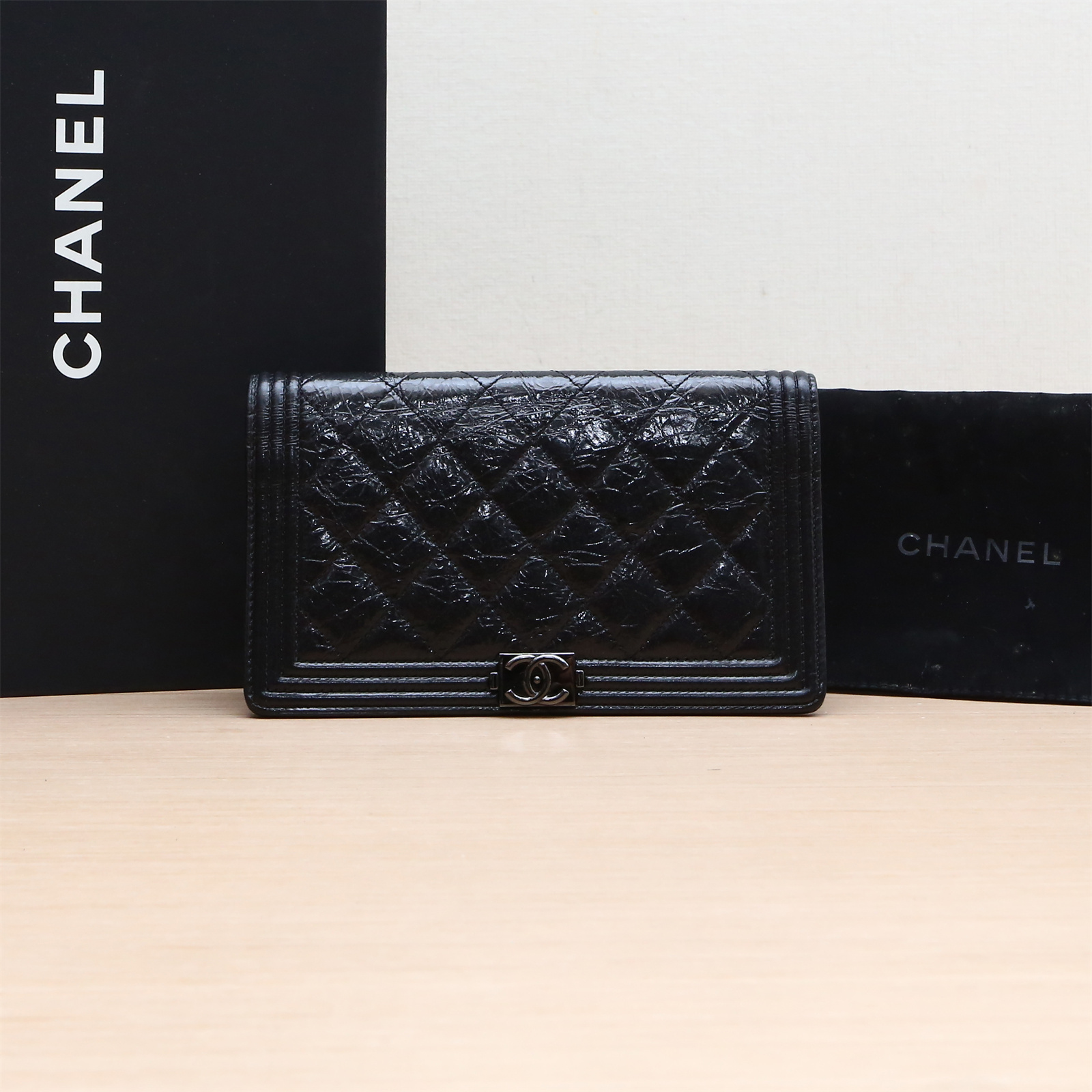 99新 Chanel/香奈儿 Leboy 长款钱包 17.5cm P224189603