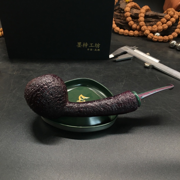 紫色长腿橡果 石楠木手工烟斗 精英Elite喷砂 自由式