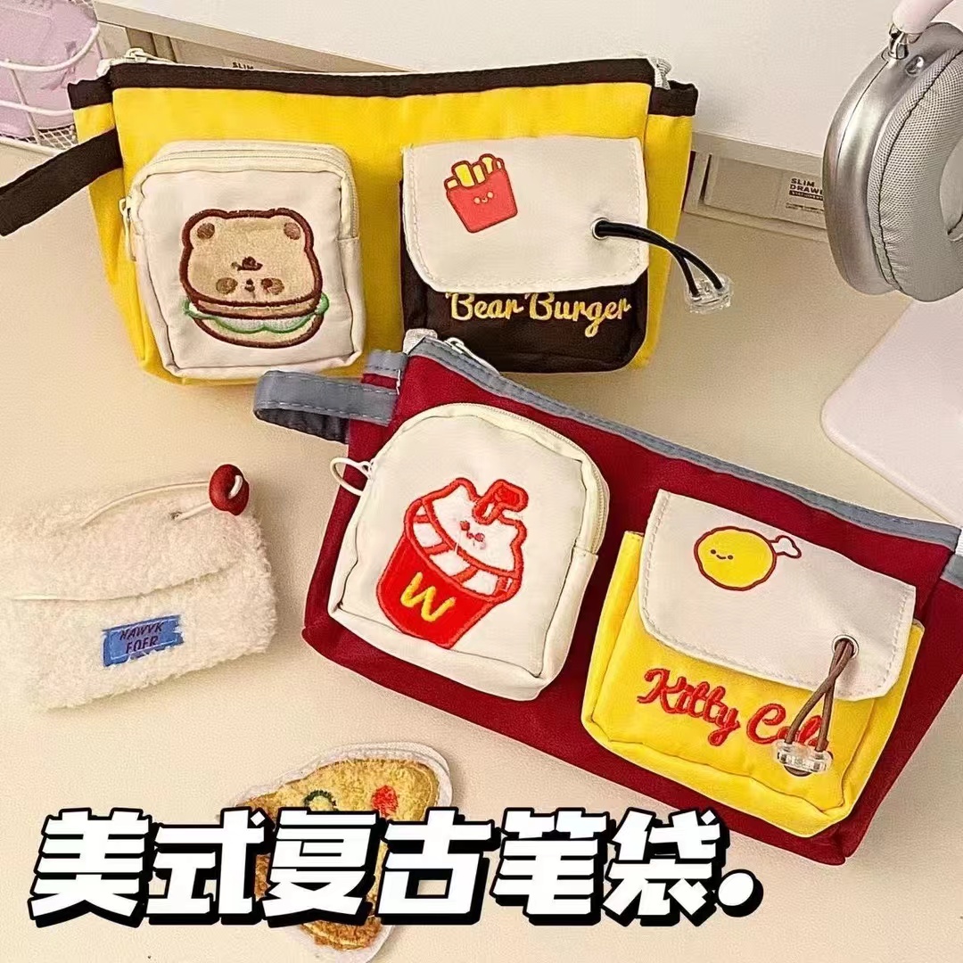 ins可爱笔袋新款高颜值小学生大容量文具盒男女孩小众