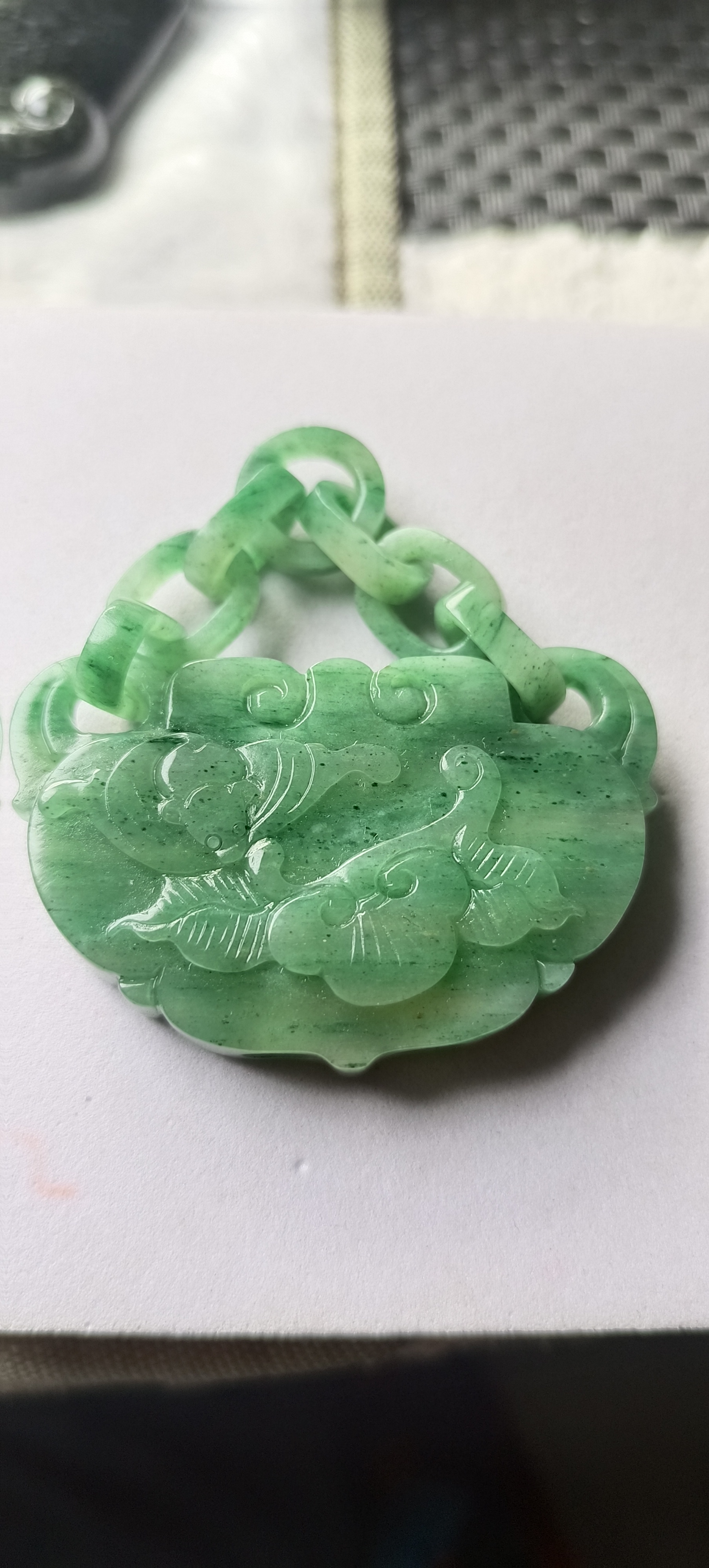 平安如意高工精雕娄空，锁