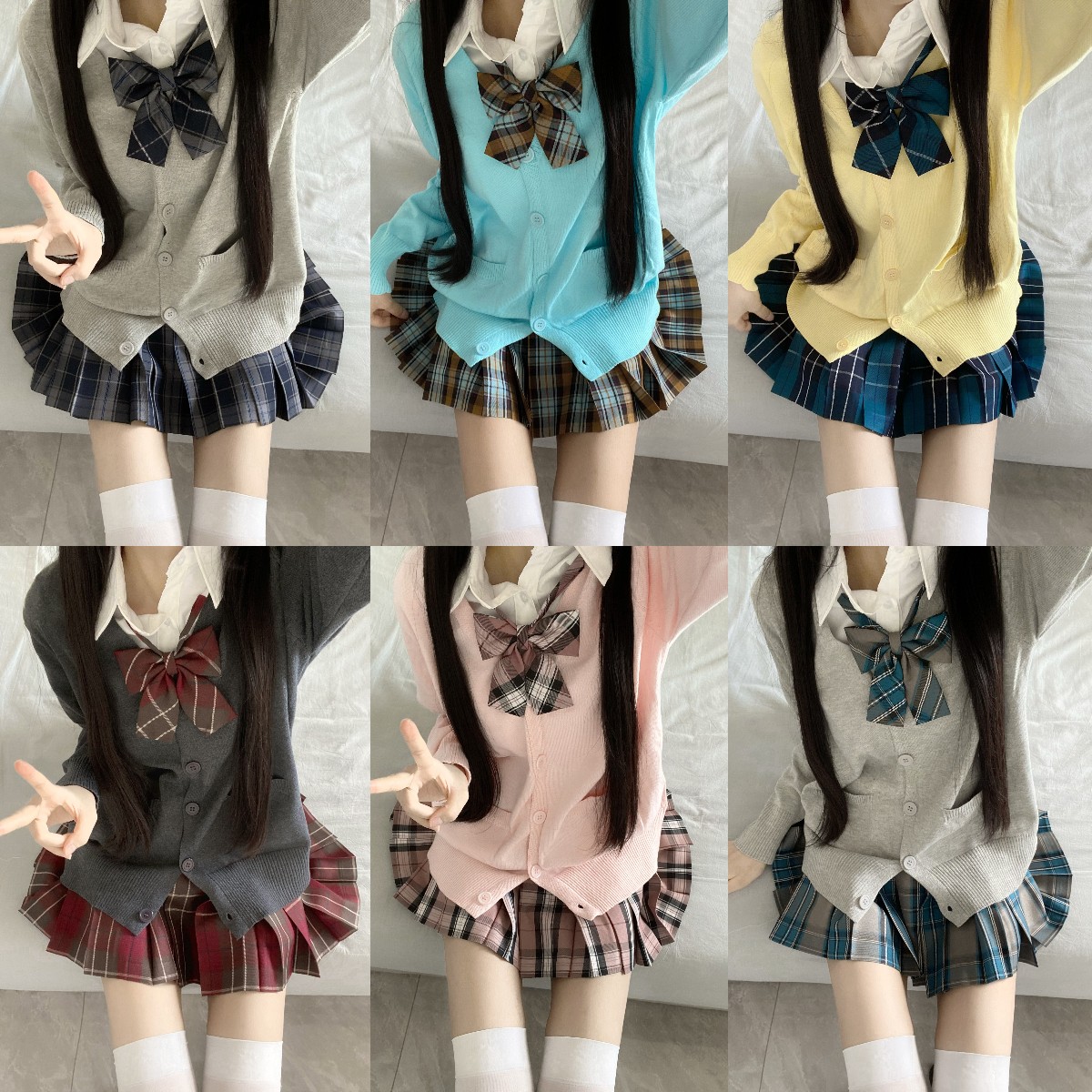 椿日纪jk制服开衫毛衣单件长袖春秋冬日系学院风纯欲软妹学生外套