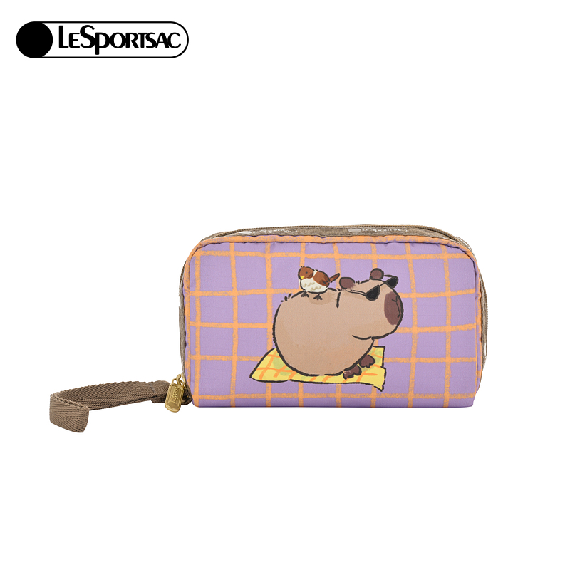 LeSportsac乐播诗迷你手拿包便携卡皮巴拉度假动漫小包