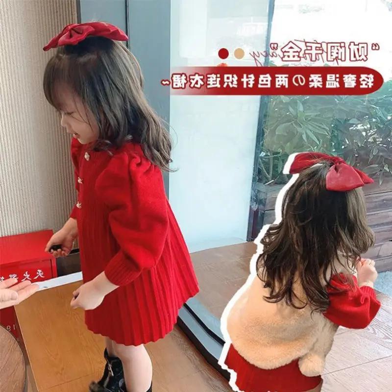 童装潮款Y女童毛衣裙儿童连衣裙秋冬新款洋气公主裙冬装女宝宝新