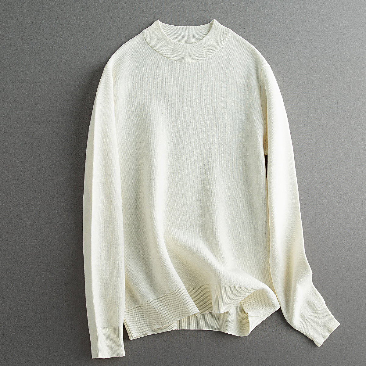 ST Shen 秋冬经典中低领打底针织衫纯色半高领微阔合身版毛衣DR02